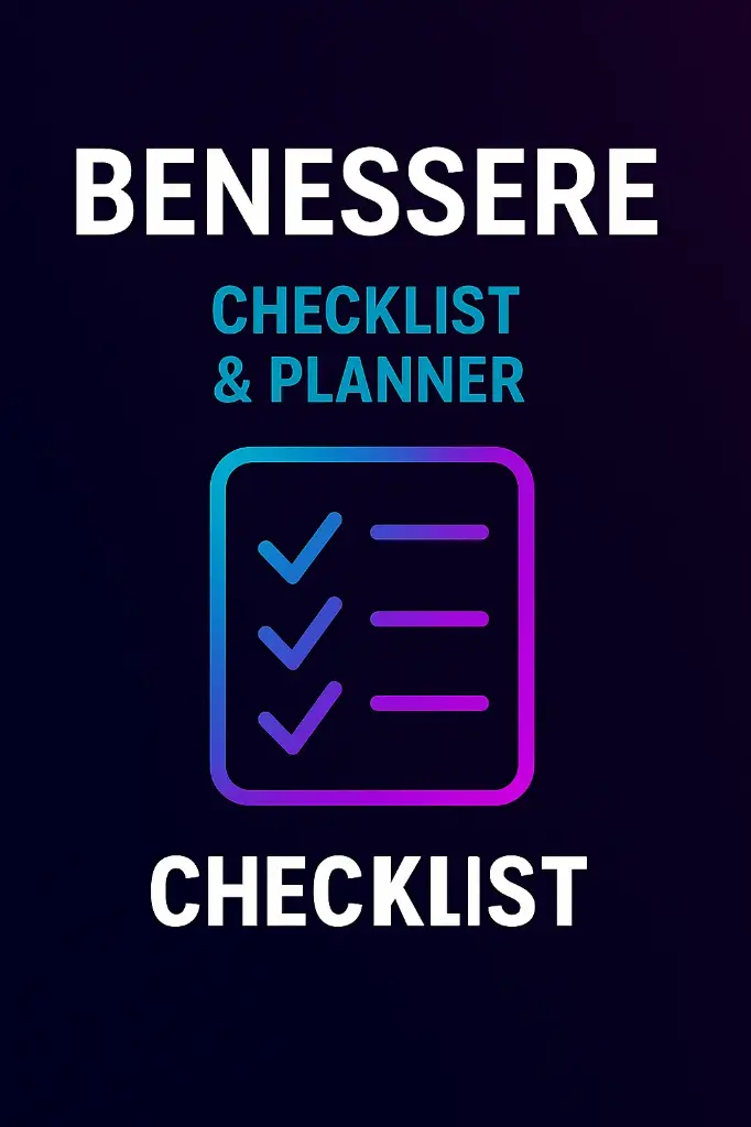 checklist + planner benessere
